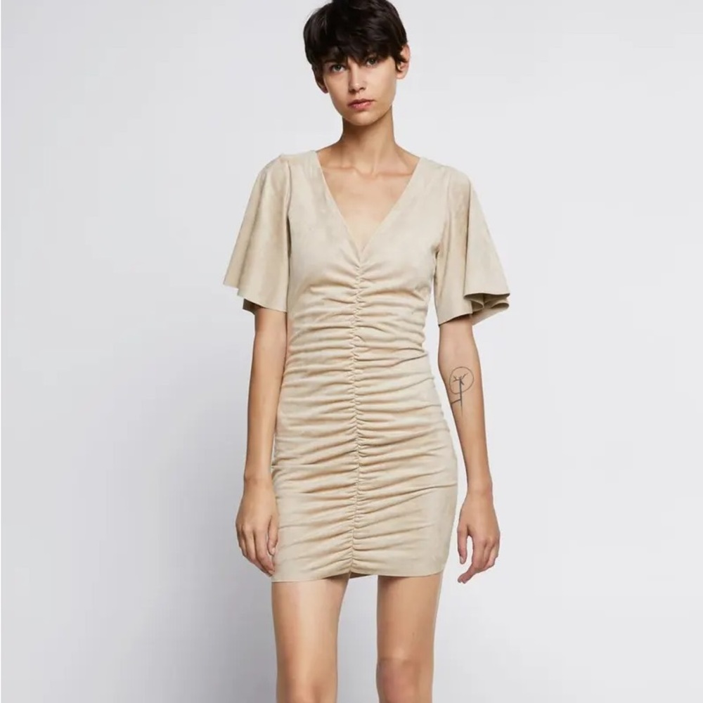 Zara Suede Mini Dress Size M